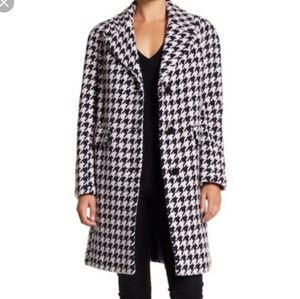 Kate Spade Wool Blend Houndstooth Pink 